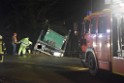 Container LKW umgestuerzt Koeln Brueck Bruecker- Dellbruecker Mauspfad P278